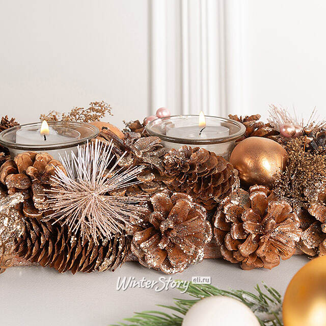 Подсвечник из шишек Лесное Очарование 54 см Edelman