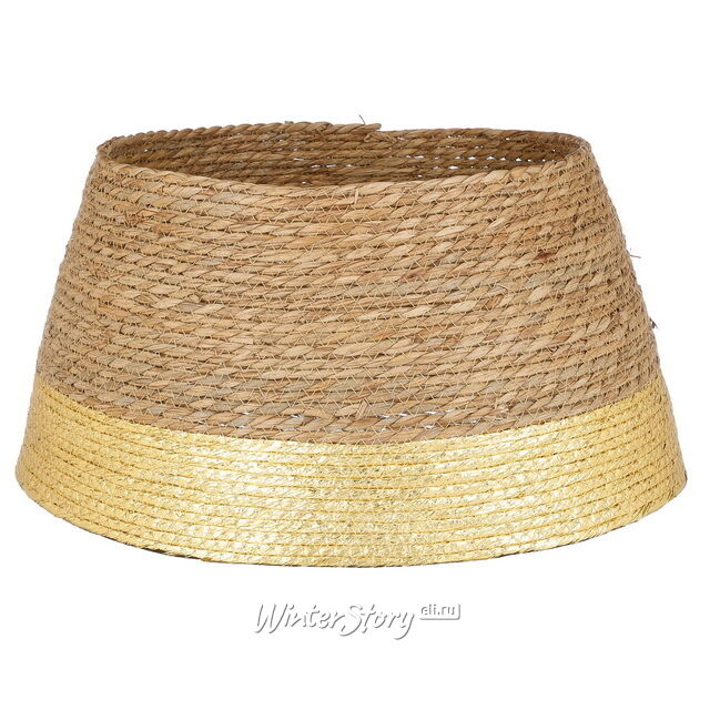 Плетеная корзина для елки Bruno 50*26 см золотая Edelman