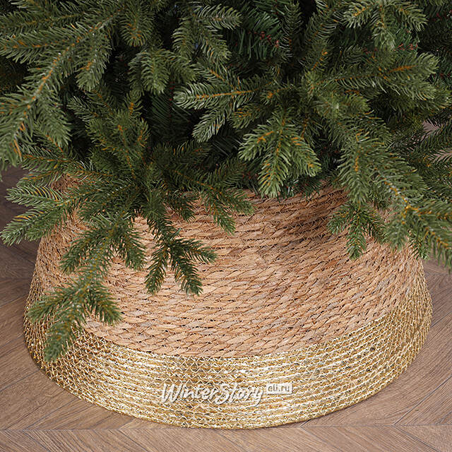 Плетеная корзина для елки Bruno 58*26 см золотая Edelman
