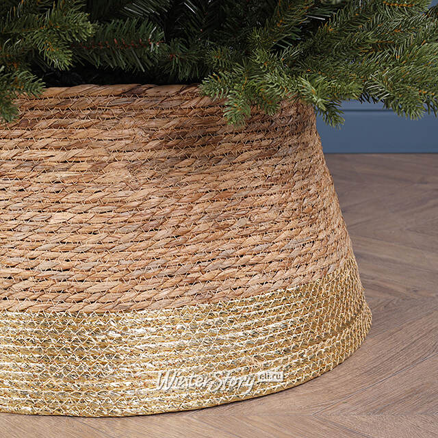Плетеная корзина для елки Bruno 58*26 см золотая Edelman