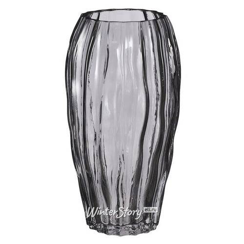 Стеклянная ваза Francisca 27 см серая Edelman