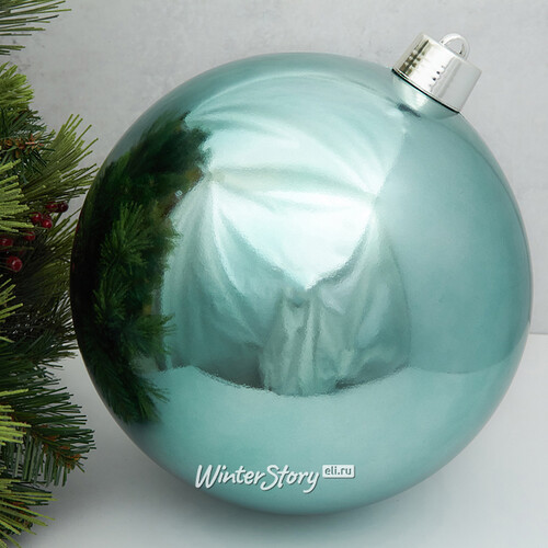 Пластиковый шар Sonder 30 см сине-зеленый глянцевый Winter Deco