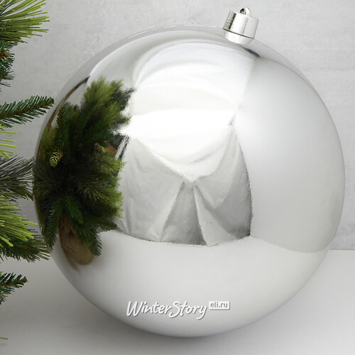 Пластиковый шар Sonder 50 см серебряный глянцевый Winter Deco