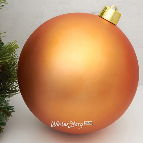 Пластиковый шар Sonder 30 см оранжевый матовый Winter Deco