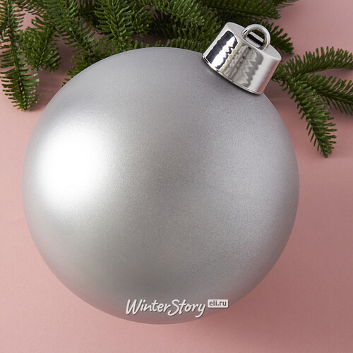Пластиковый шар Sonder 20 см серебряный матовый Winter Deco