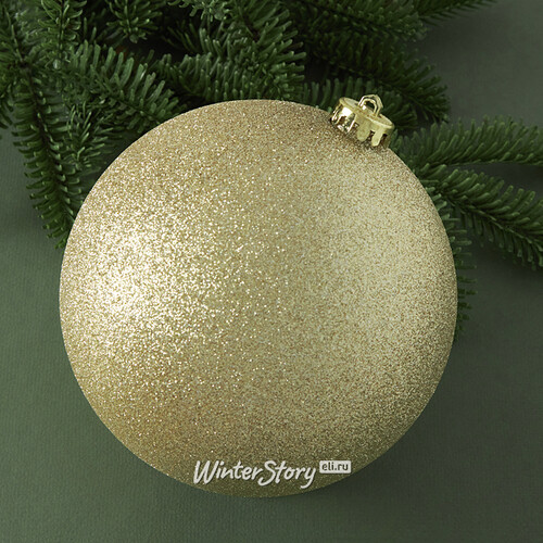 Пластиковый шар Sonder 15 см золотой с блестками Winter Deco