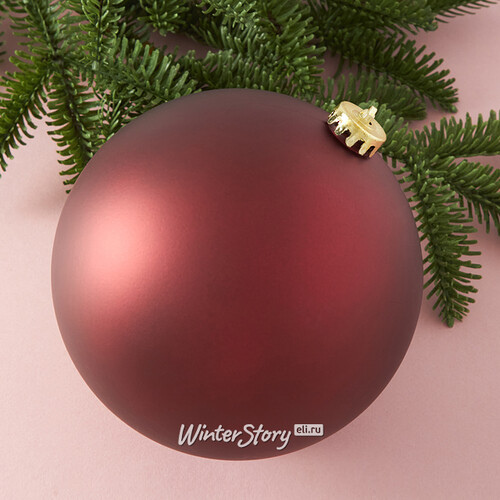 Пластиковый шар Sonder 15 см бордовый матовый Winter Deco