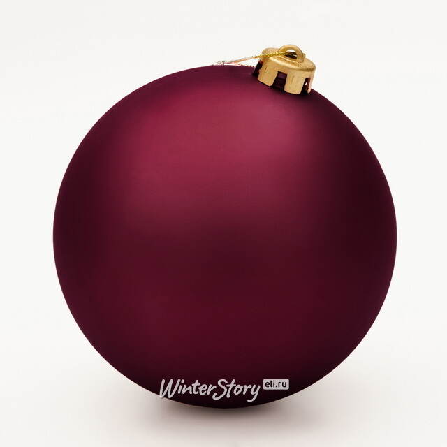 Пластиковый шар Сондер 15 см бордовый матовый Winter Deco