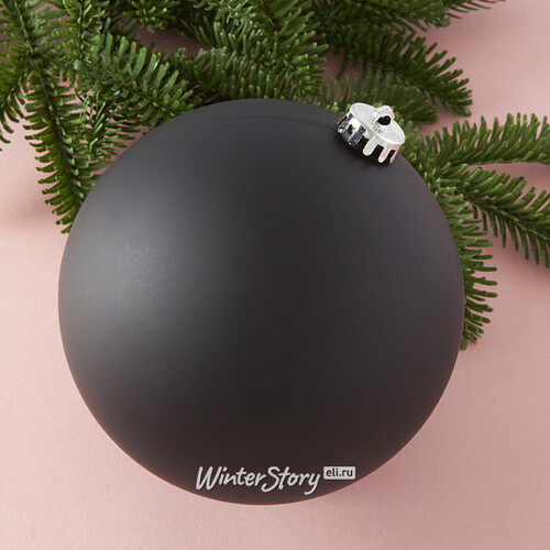 Пластиковый шар Sonder 15 см черный матовый Winter Deco