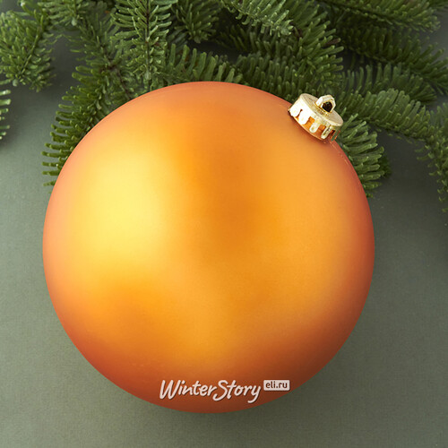 Пластиковый шар Sonder 15 см оранжевый матовый Winter Deco