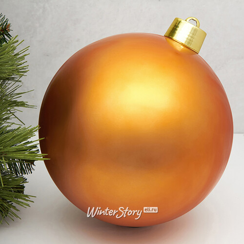 Пластиковый шар Sonder 25 см оранжевый матовый Winter Deco