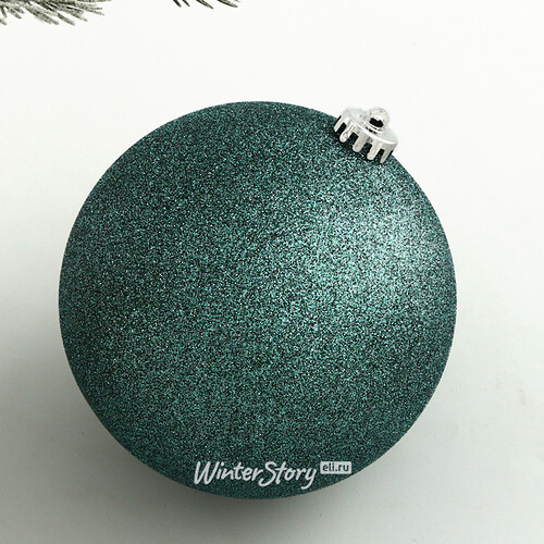 Пластиковый шар Sonder 15 см сине-зеленый с блестками Winter Deco