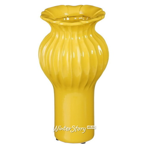 Керамическая ваза Ornamentum 30 см желтая Edelman