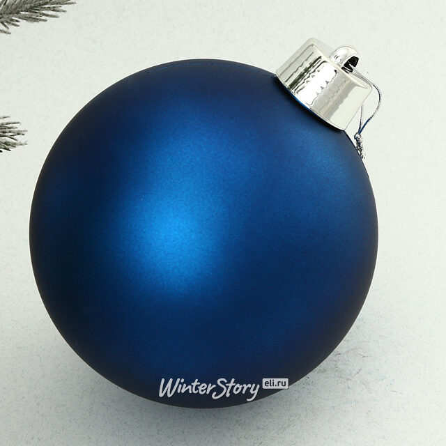 Пластиковый шар Сондер 20 см синий матовый Winter Deco