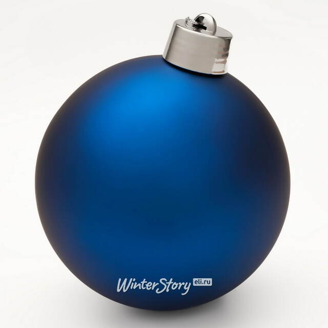 Пластиковый шар Сондер 20 см синий матовый Winter Deco