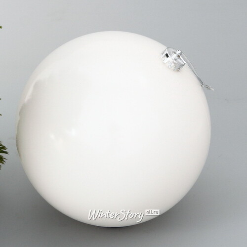 Пластиковый шар Sonder 20 см белый глянцевый Winter Deco