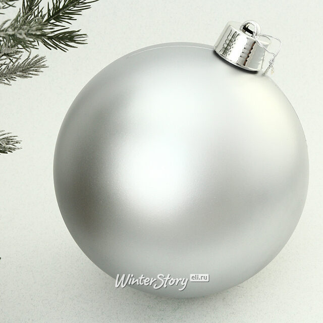 Пластиковый шар Sonder 25 см серебряный матовый Winter Deco
