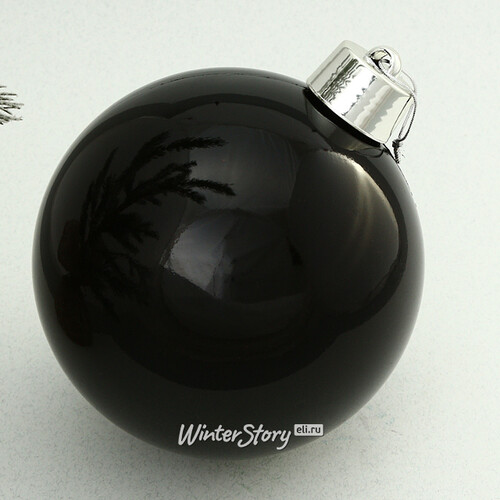 Пластиковый шар Sonder 20 см черный глянцевый Winter Deco