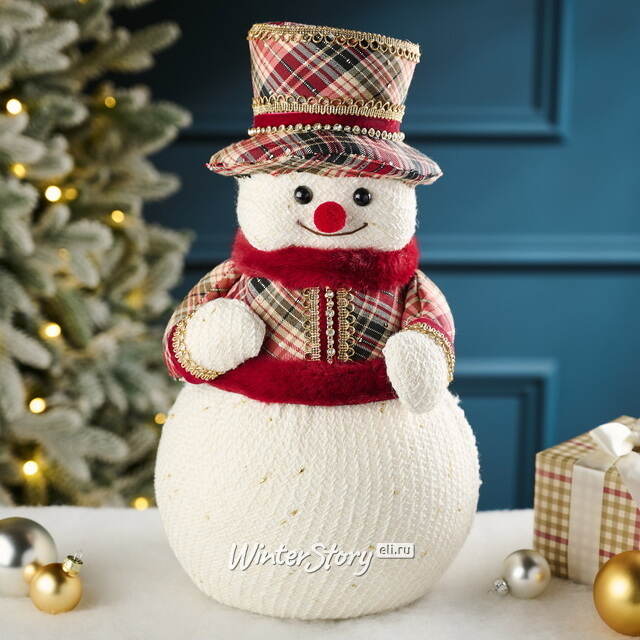 Новогодняя фигура Снеговик Bebington 38 см Winter Deco