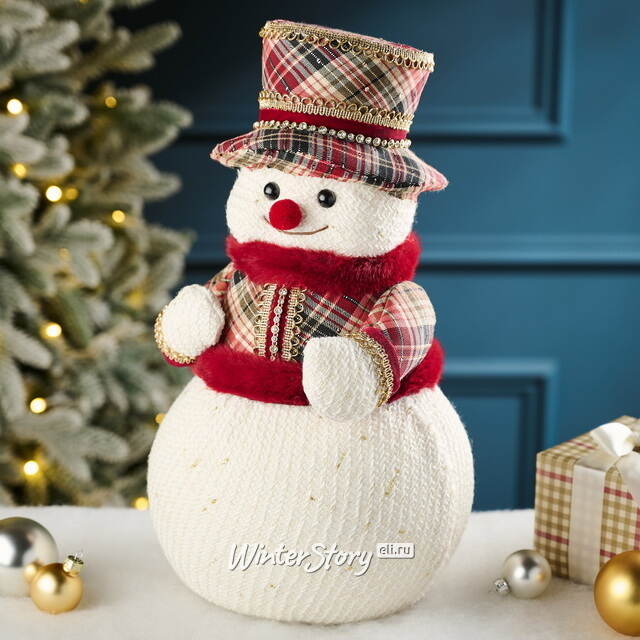 Новогодняя фигура Снеговик Bebington 38 см Winter Deco