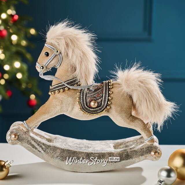 Декоративная фигурка Лошадка-качалка Селеста 29 см Winter Deco