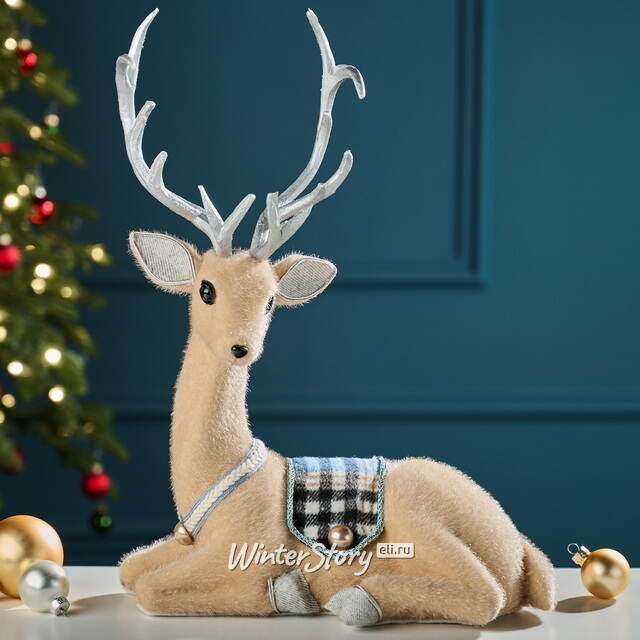 Декоративная фигура Олень Дунбар - Silver Horns 30 см Winter Deco