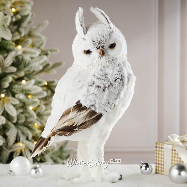 Декоративная фигура Сова Кармела - Nuoro Candela 43 см Winter Deco