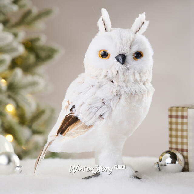 Декоративная фигура Сова Кармела - Nuoro Candela 23 см Winter Deco