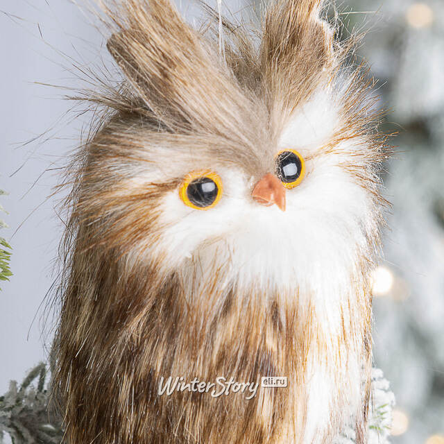 Елочная игрушка Сова Лорена - Bolsena Arbus 14 см Winter Deco