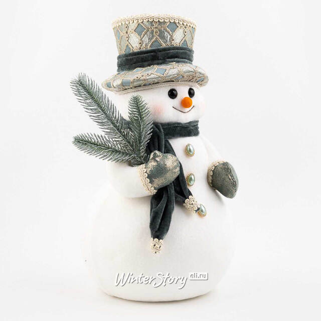 Новогодняя фигура Снеговик Флурри - Raffinata 38 см Winter Deco