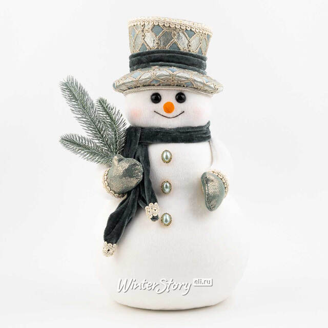 Новогодняя фигура Снеговик Флурри - Raffinata 38 см Winter Deco