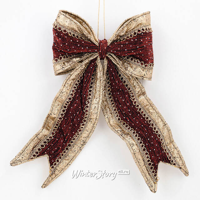 Бант для декора Aurelia 35*23 см Winter Deco