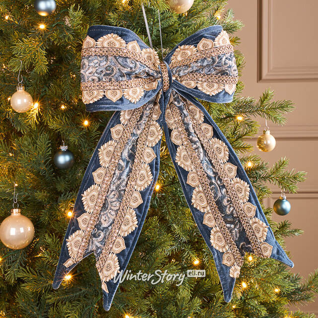 Бант на елку - Les Reves Bleus 45*32 см Winter Deco