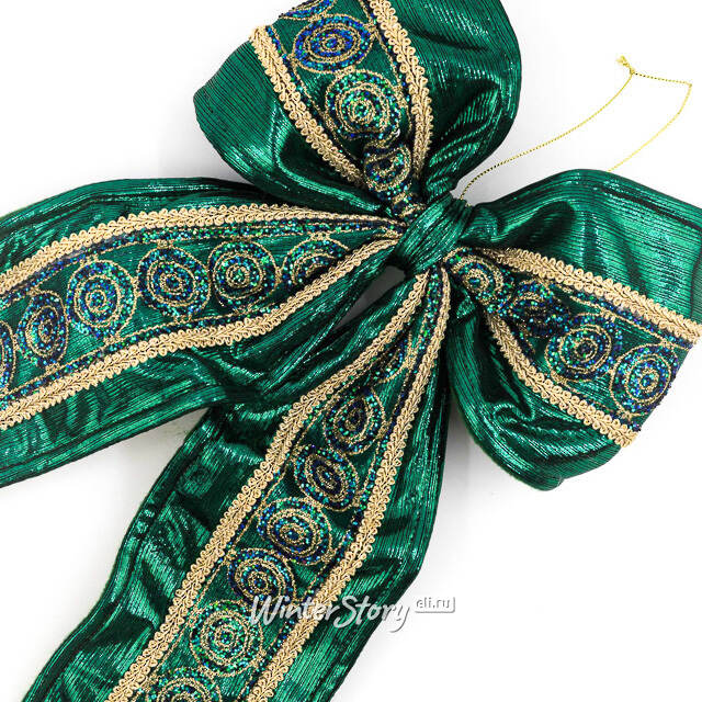 Бант на елку Smaragdine 40*23 см Winter Deco