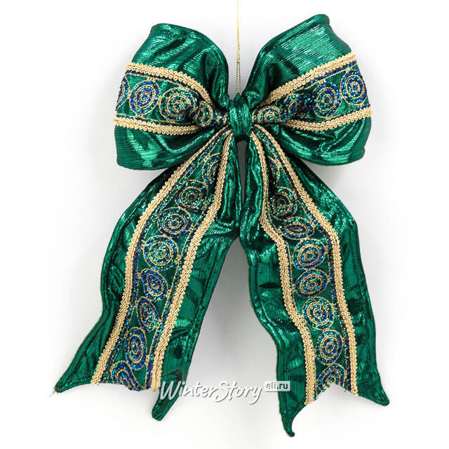 Бант на елку Smaragdine 40*23 см Winter Deco