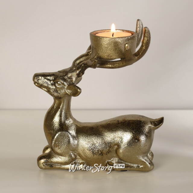 Декоративный подсвечник Олень Роллан 17 см Edelman