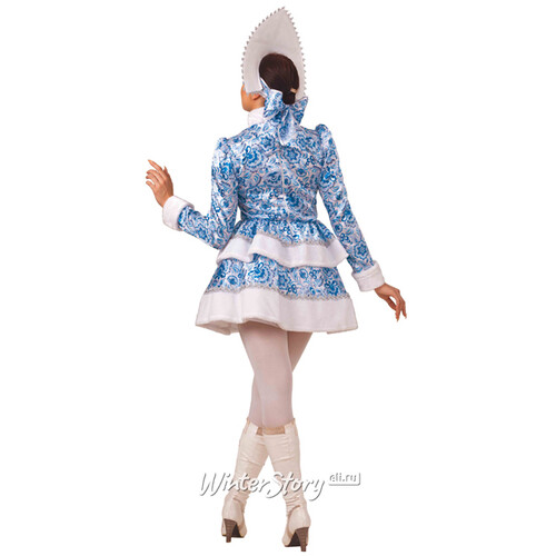 Карнавальный костюм для взрослых Снегурочка Гжель, 46 размер Батик