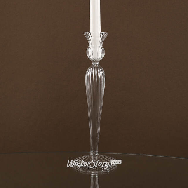 Стеклянный подсвечник Jayda Refinado 25 см прозрачный Edelman