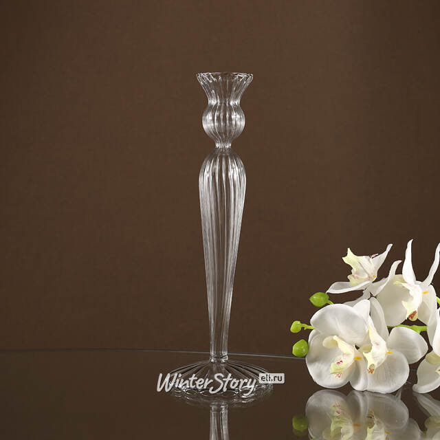 Стеклянный подсвечник Jayda Refinado 25 см прозрачный Edelman