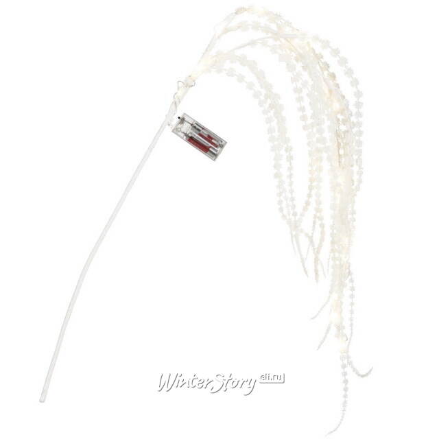 Светящаяся ветка для декора Blanca 116 см, 20 теплых белых LED ламп, на батарейках Edelman