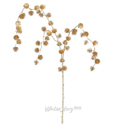Декоративная ветка с шишками Gold Pine 94 см Edelman