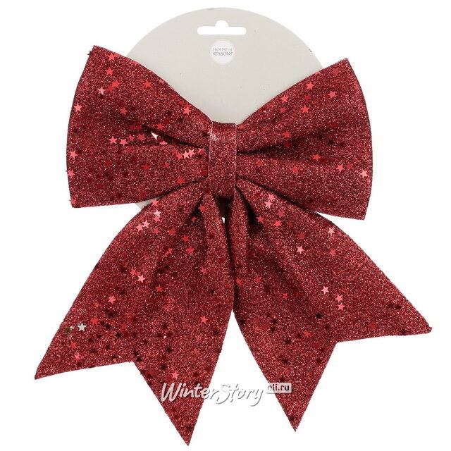 Бант на елку Feira 24*20 см красный Edelman