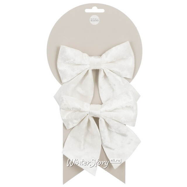 Бант для декора Mariko 13*12 см белый, 2 шт Edelman