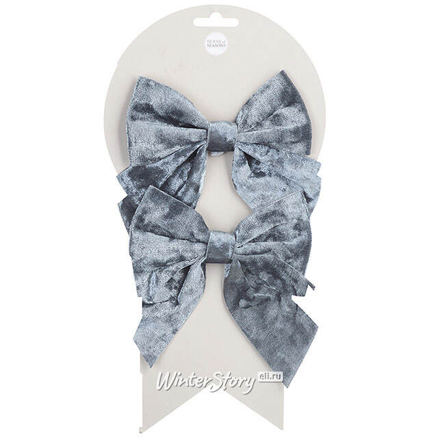 Бант для декора Mariko 13*12 см серый, 2 шт Edelman