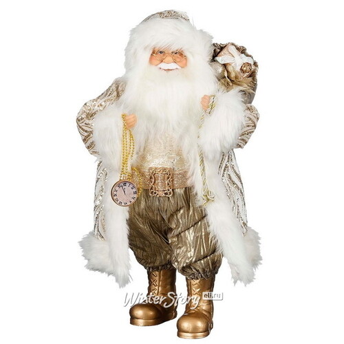 Новогодняя фигура Санта-Клаус с часами 47 см Edelman