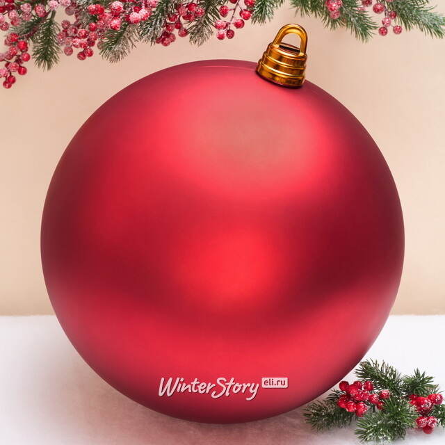 Пластиковый шар Гранд 40 см, красный матовый Winter Deco