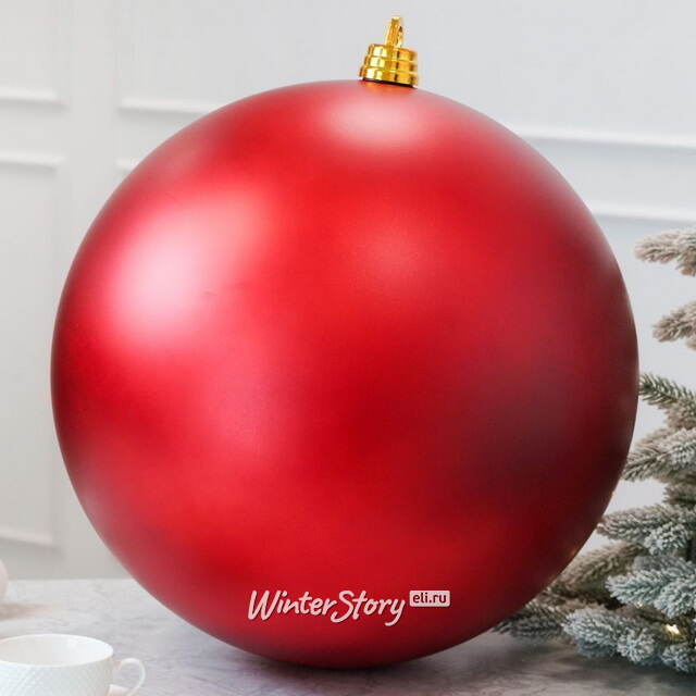 Пластиковый шар Сондер 50 см, красный матовый Winter Deco
