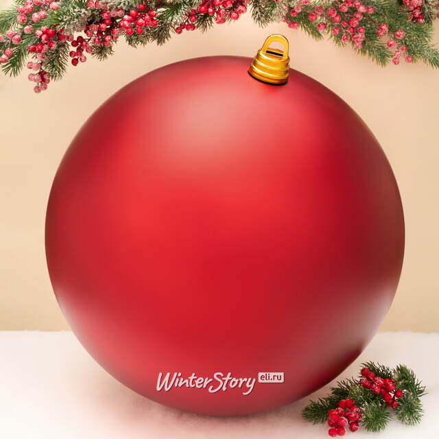 Пластиковый шар Гранд 50 см, красный матовый Winter Deco