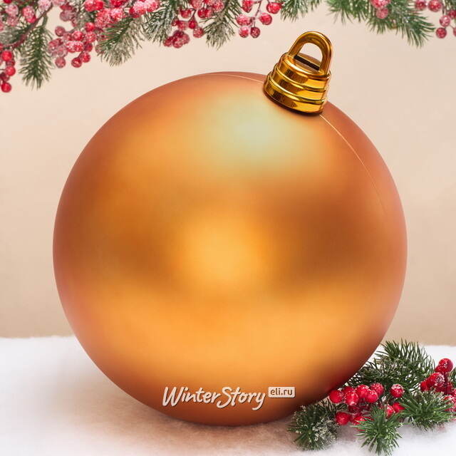 Пластиковый шар Гранд 30 см, ярко-золотой матовый Winter Deco