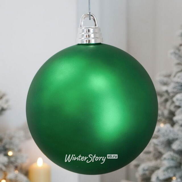 Пластиковый шар Сондер 25 см, зелёный матовый Winter Deco